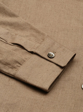 Coffee Brown Airy-Linen Shirt