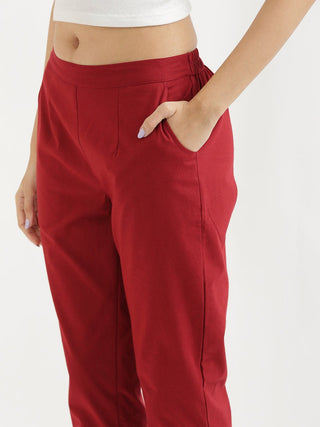 Maroon Cotton Pant