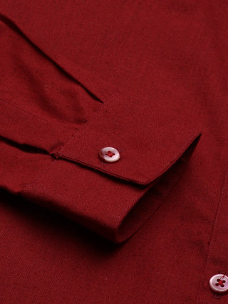 Maroon Airy-Linen Shirt