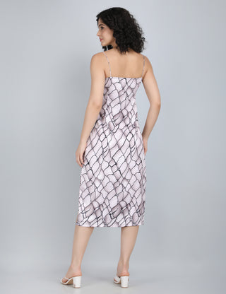 Modern Abstract Pattern Midi Dress