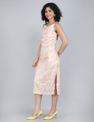 Whimsical Swirl Midi Dress