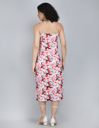 Vibrant Abstract Midi Dress