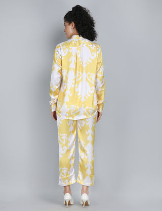 Sunny Ikat Print Satin Co-Ord Set