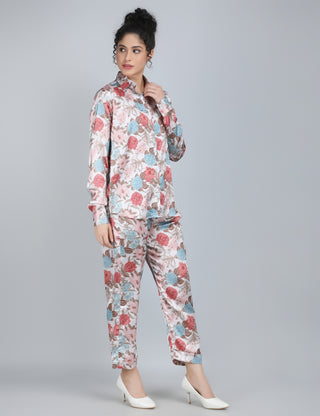 Blossom Satin Floral Co-Ord Set