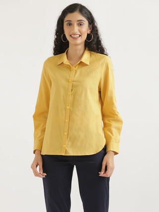 Yellow Airy-Linen Shirt