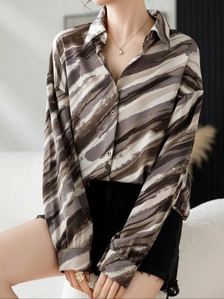 Urban Chic Striped Satin Shirt