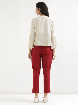 Maroon Cotton Pant