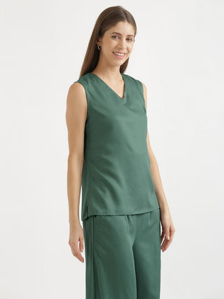 Jade V-Neck Sleeveless Top