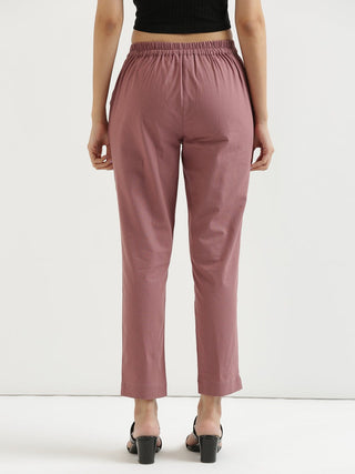 Rose Taupe Cotton Pant