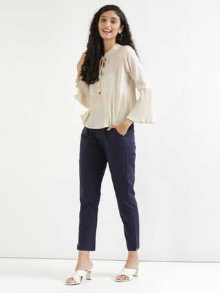 Navy Blue Cotton Pant