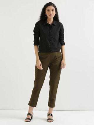 Olive Green Cotton Pant