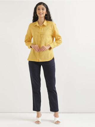 Yellow Airy-Linen Shirt