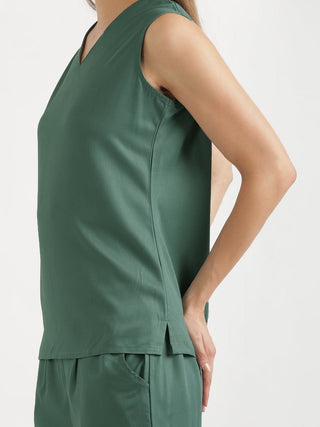 Jade V-Neck Sleeveless Top