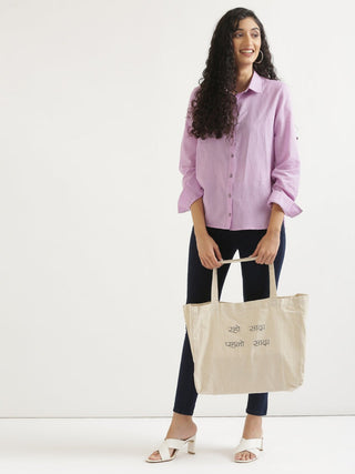 Lilac Airy-Linen Shirt