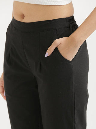 Black Cotton Pant