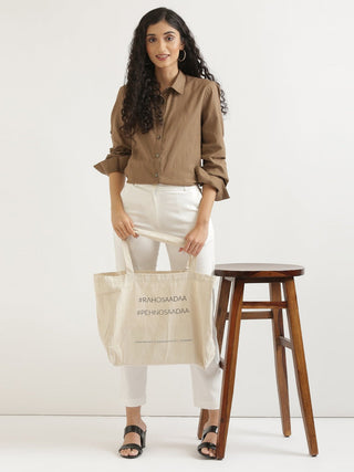 Coffee Brown Airy-Linen Shirt