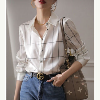 Monochrome Grid Check Shirt