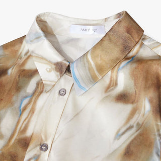 Modern Art-Inspired Abstract Swirl Printed Shirt