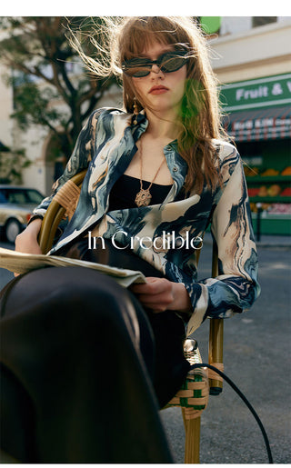 Midnight Marble Luxe Shirt