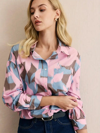 Pastel Camo Button-Up Shirt