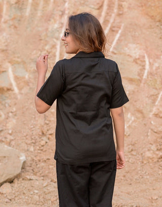 Ash Black Boxy Shirt