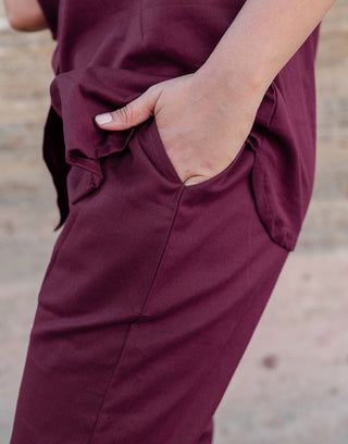 Mulbery Wine Co-ord Set Pants & Shirt